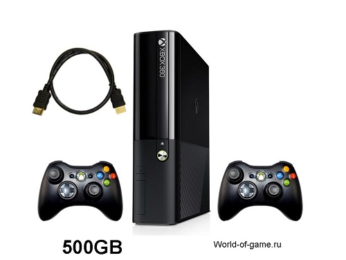   Microsoft Xbox 360 E 500GB + 2  +  HDMI  (XBox 360) 