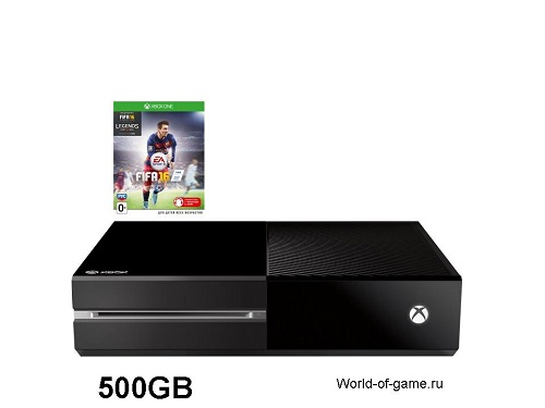   Microsoft Xbox One 500Gb + FIFA 16 (  ) (Xbox One)