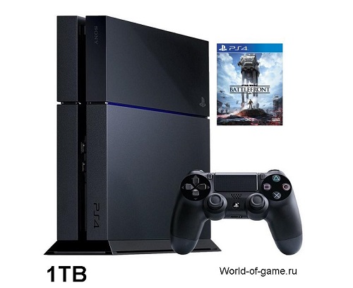   Sony PlayStation 4 1TB(CUH-1216B) +  Star Wars: Battlefront   (PS4)